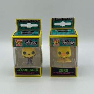 Funko Nightmare Before Christmas Zero Jack Disney Blacklight Pocket Pop Keychain